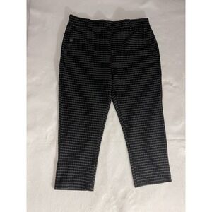 Women's Miss Ashley Petite  Dress Crop Pants Size PL BLACK w Buttons